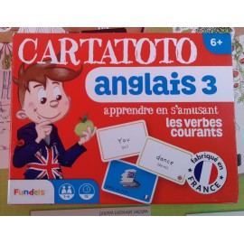 Recto du jeu de carte pour apprendre l'anglais , cartata toto anglais3
