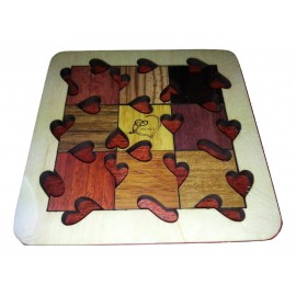 casse tete en bois puzzle tangram Amour formation coeurs