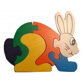 Puzzle 3D Lapin fabriqué en bois et en France