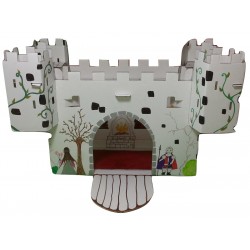 photo vue d'ensemble du kit de loisir créatif  château fort décoré
