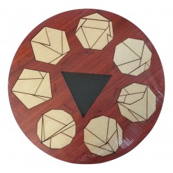 casse tête en bois 7 tangrams avec  8 solutions