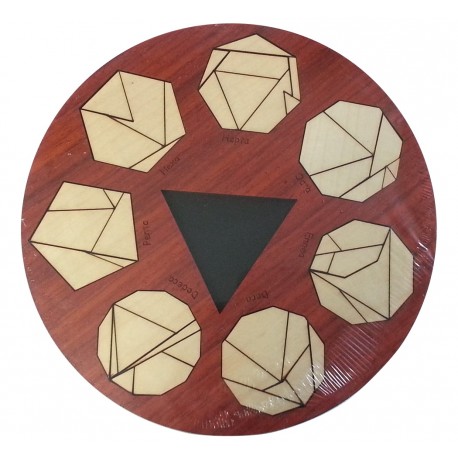 casse tête en bois 7 tangrams avec  8 solutions