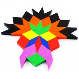 Exemple modèle réalisation masque multicolore oxos game